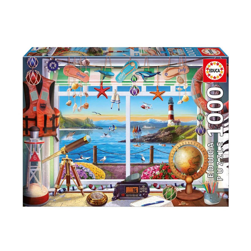 Puzzle 1000 Piezas Vida en el Puerto Educa
