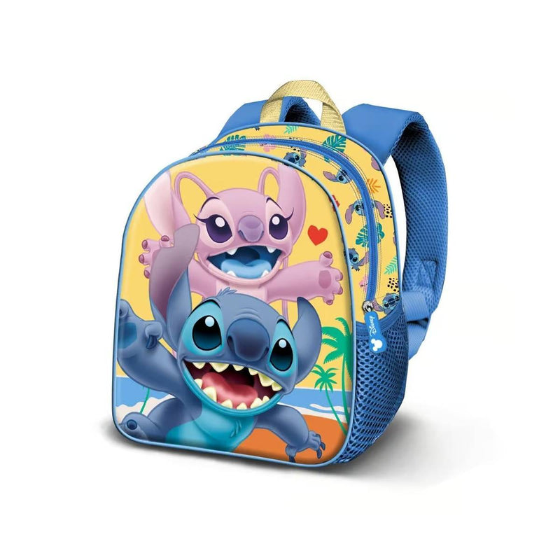 Mochila pequena 3D da Disney Stitch &amp; Angel