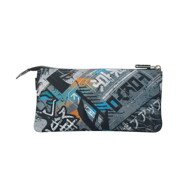 estuche anime totto con 3 boslillos y creamallera 