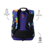 mochila escolar totto adaptable a carro azul marino 