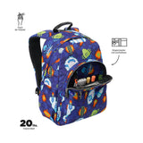 mochila de asas totto cohete azul marino