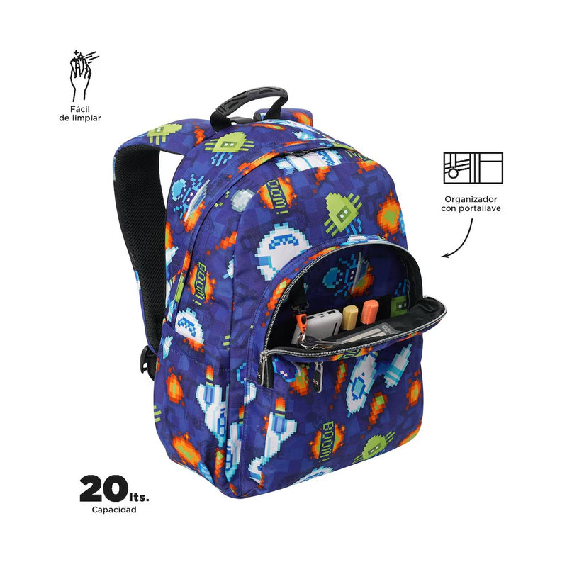 mochila de asas totto cohete azul marino