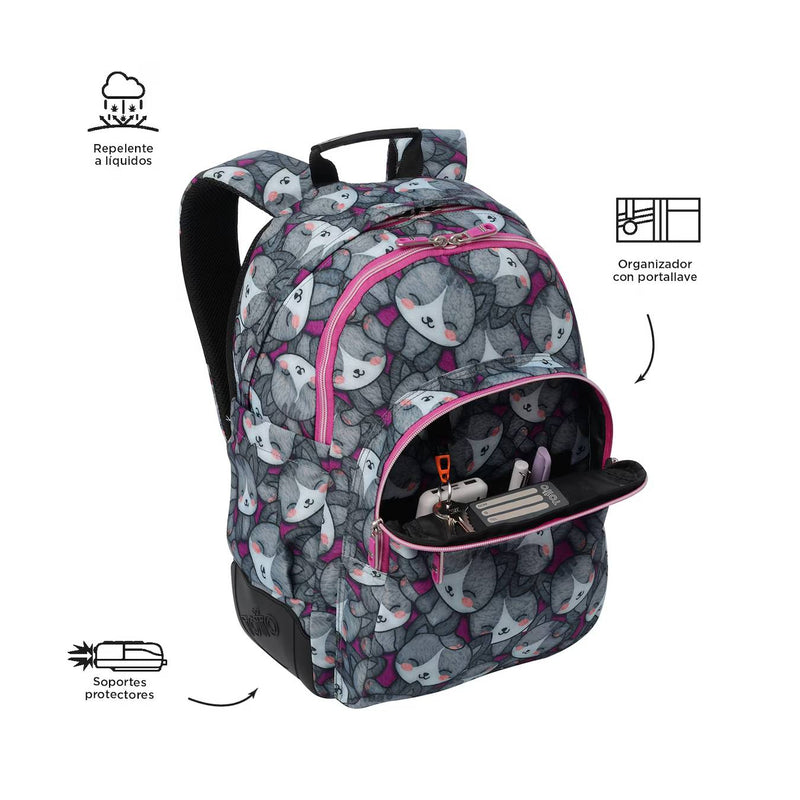 Mochila Escolar Reforçada Totto Cats