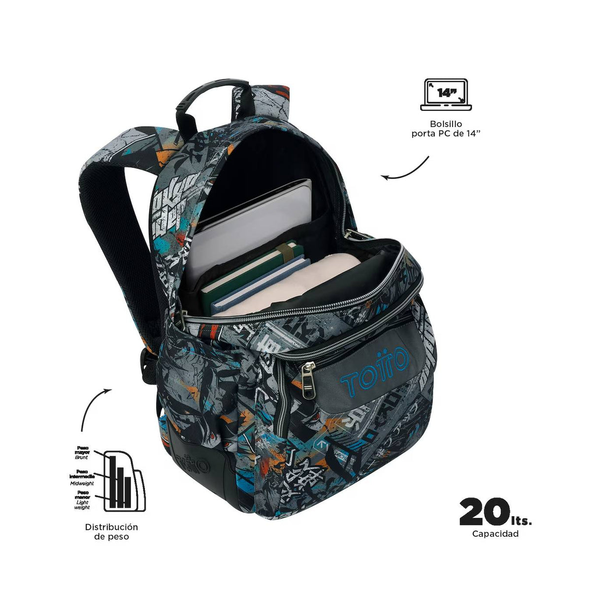 Mochila Escolar Totto Anime Reforzada –