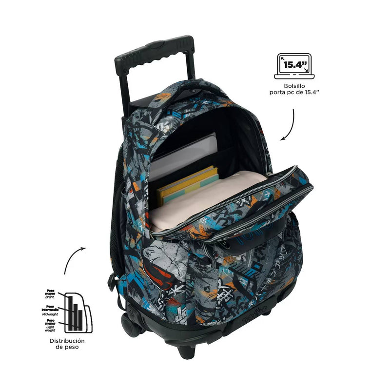 mochila totto con ruedas estilo anime chico para el colegio 2025
