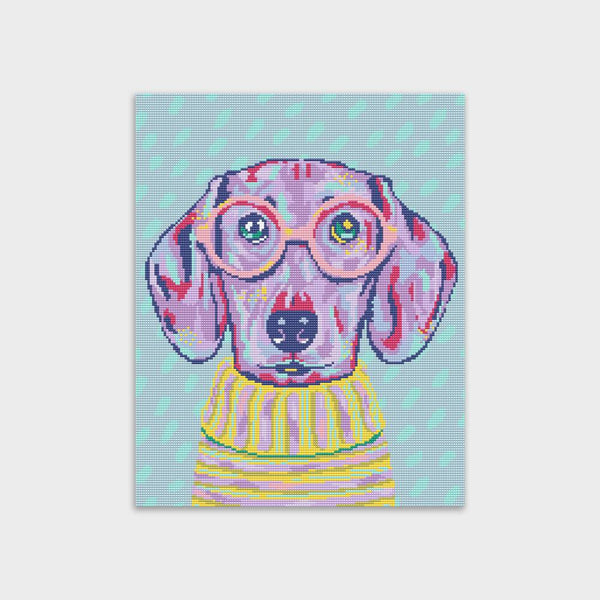 pintar por diamantes terminado layers of dog 