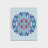 kits diamond painting terminado mandala azul