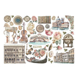 stamperia pegatinas ephemera venice city of art