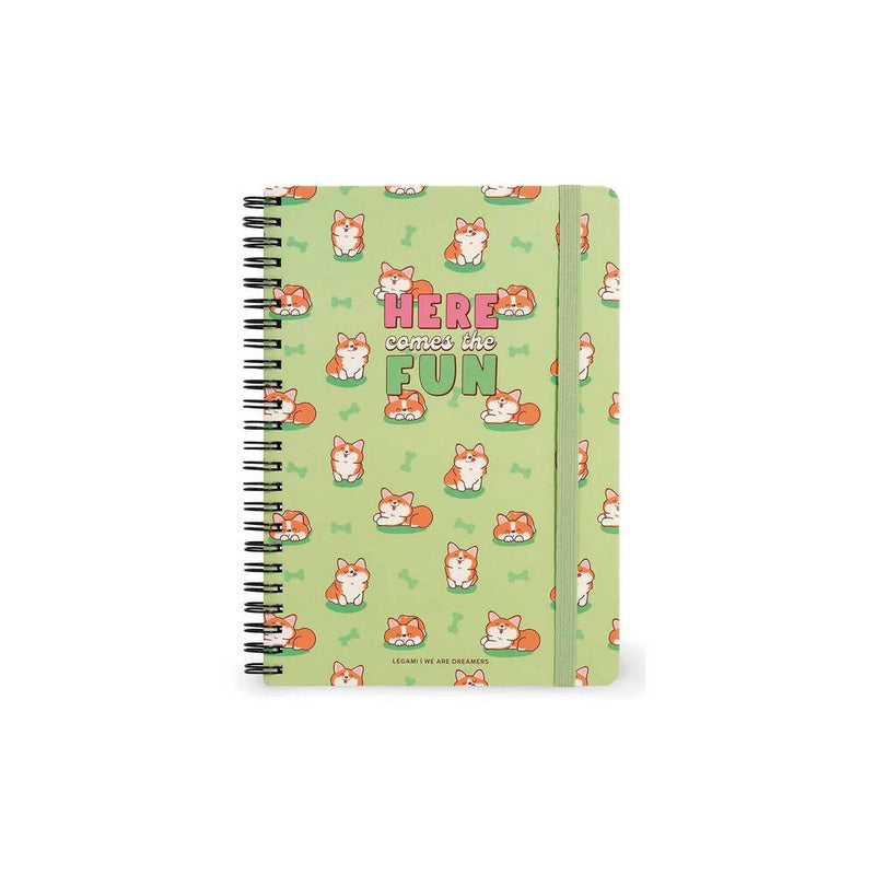libreta a5 perritos corgi legami