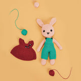 kit de crohcet amigurumis pink bunny the lanners