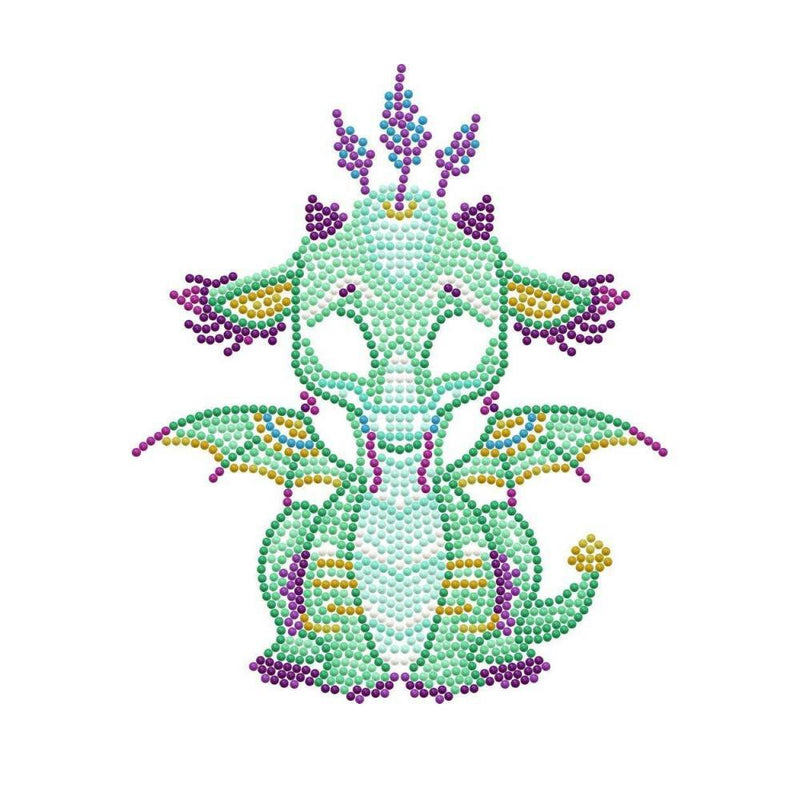 pintar con diamantes diamond dotz para niños y niñas dragon silueta