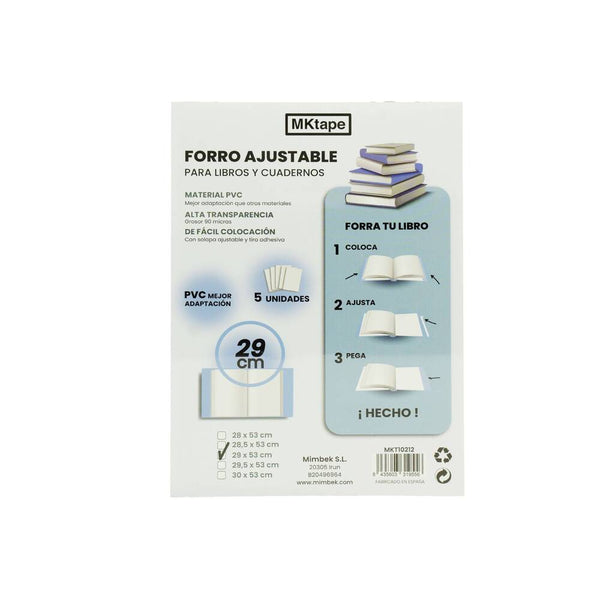 forro para libros y cuadernos 29 cm mimbek