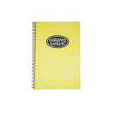 cuaderno cuadrícula A4 80 hojas color amarillo oceans wave