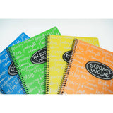 cuaderno A4 con tapa flexible oceans wave colores neon
