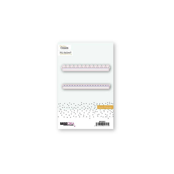 set 2 troqueles para scrap pestaña bonita basic crea