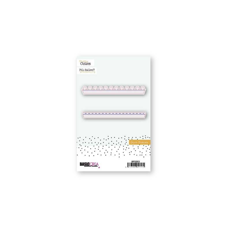 set 2 troqueles para scrap pestaña bonita basic crea