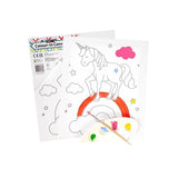 lienzo para pintar infantil colour in canvas unicorn