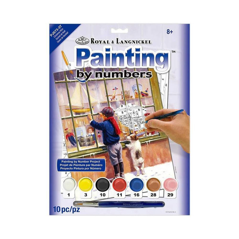 pintar por numeros ventanal en navidad royal langnickel