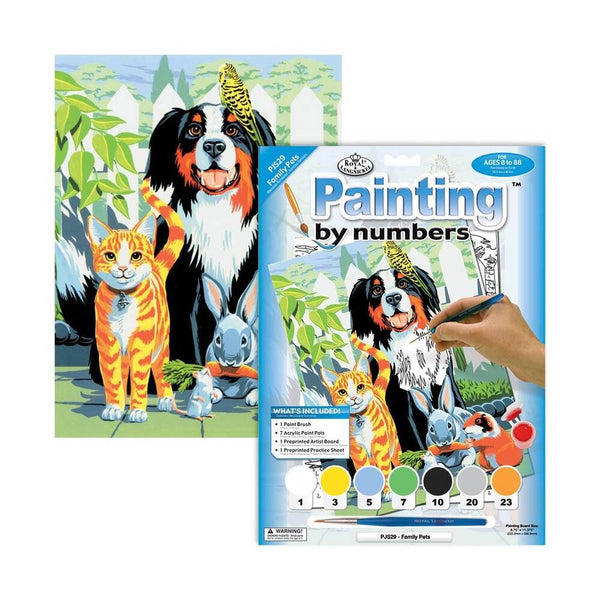 pintar por numeros mascotas en familia royal langnickel