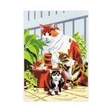 lienzo completo pintar por numeros diseño gato y gatitos royal langnickel