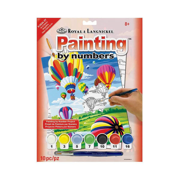 set pintar por numeros hot air ballons royal langnickel