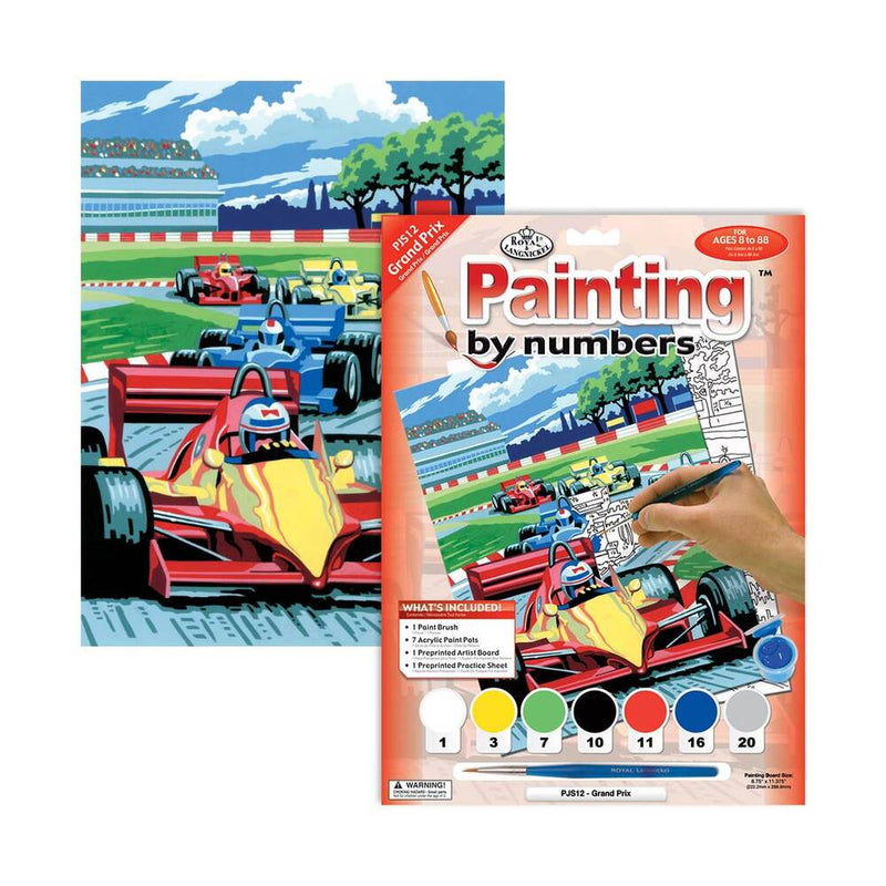 pintar por numeros carreras de formula 1 royal langnickel