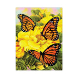 pintar por numeros lienzos terminados marisosas monarca en flores amarillas royal langnickel