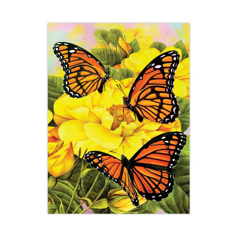 pintar por numeros lienzos terminados marisosas monarca en flores amarillas royal langnickel