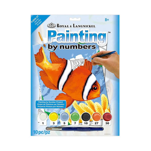 pintar por numeros pez payaso naranja royal langnickel