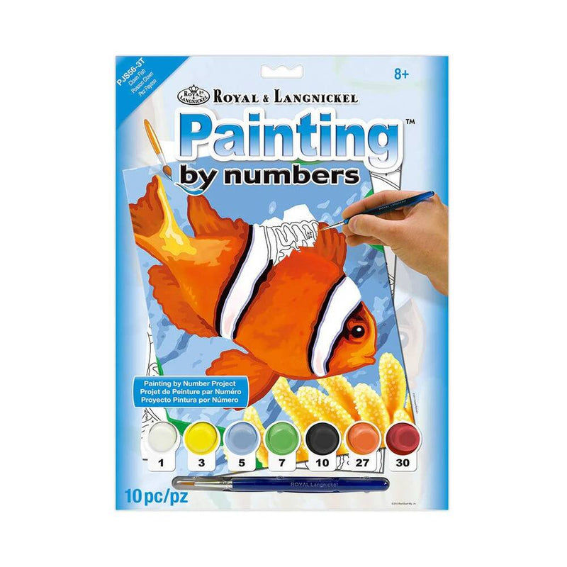 pintar por numeros pez payaso naranja royal langnickel