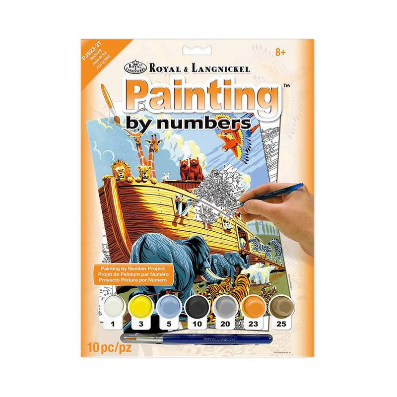 set completo de pintar por numeros con el diseño del arca de noé royal langnickel