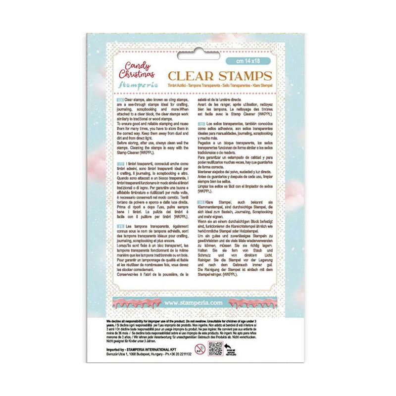 pack 14 sellos acrilicos navidad stamperia candy christmas