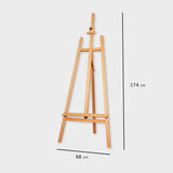 caballete de madera estudio 174 cm amperse