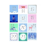 set de 4 pegatinas para calendarios de adviento personalizados