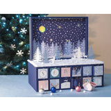 resultado final calendario de adviento de madera con set de pegatinas artemio