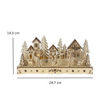 adorno de navidad hecho con madera pueblo navideño manualidad DIY