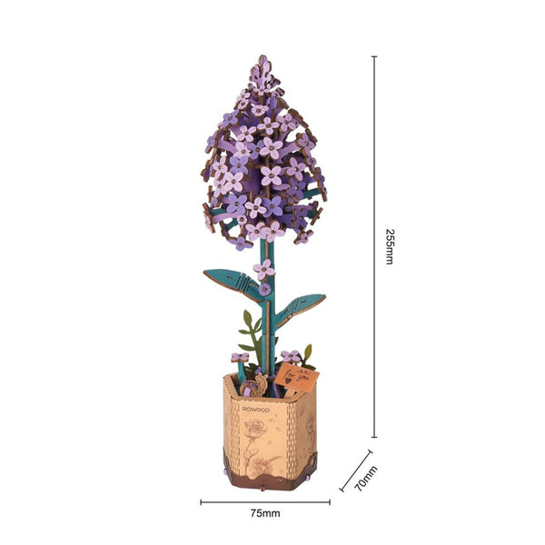 rompecabezas 3d  robotime flor lila 