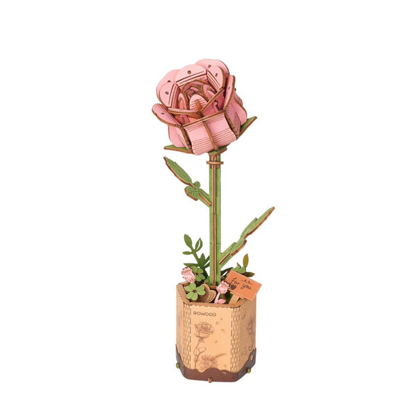maqueta de madera 3D rosa de color rosado robotime