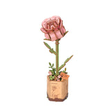 maqueta de madera 3D rosa de color rosado robotime