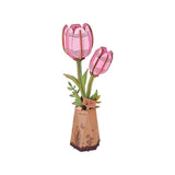 maqueta de madera pink tulip robotime