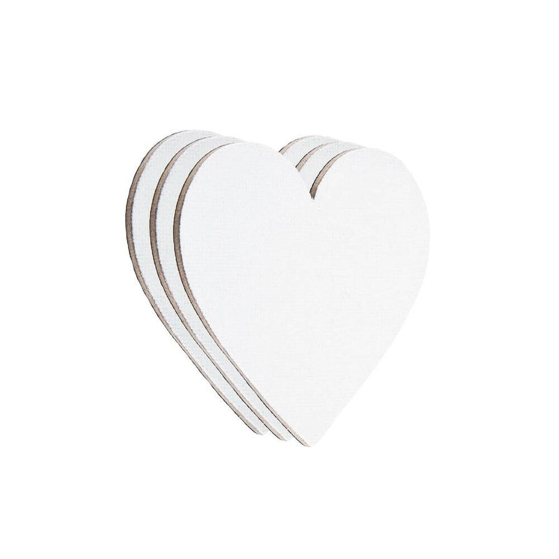 set 3 minilienzos mini en forma de corazón con imán aureuo