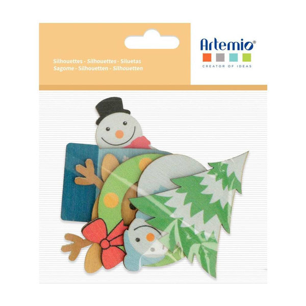 figuras de madera estilo navideño artemio