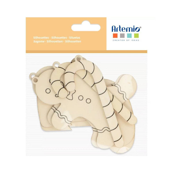 figuras de madera estilo navideño artemio