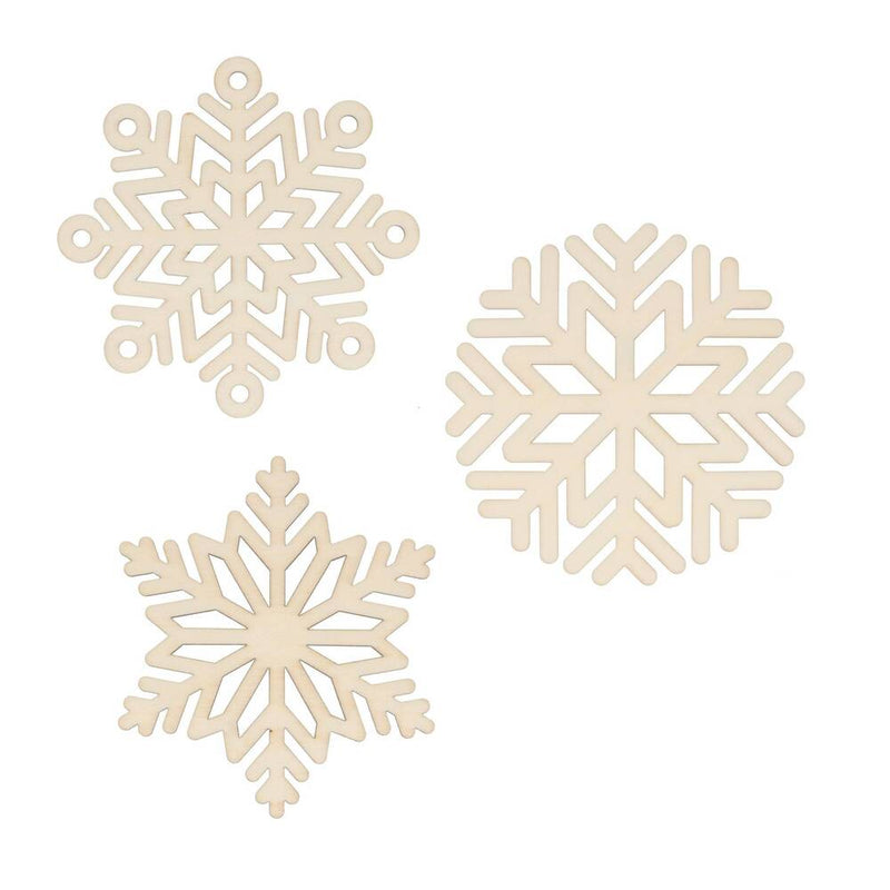 die cuts de madera copos de nieve artemio