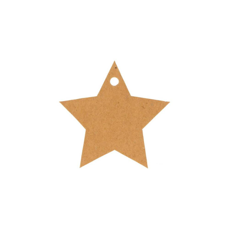 Set 50 Etiquetas Kraft Estrellas Artemio