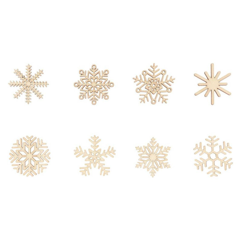 Set Siluetas de Madera Copos de Nieve Artemio