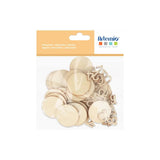 set de die cuts de madera artemio en forma de circulos y numeros
