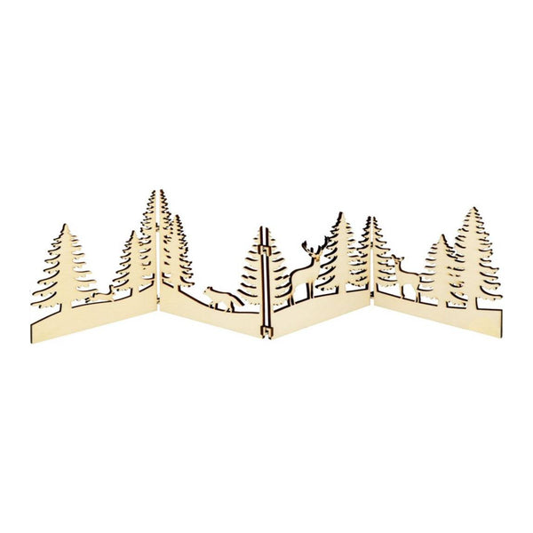 adorno de navidad de madera cuadríptico de artemio