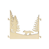 adorno de navidad de madera personalizable cuadríptico de la marca artemio