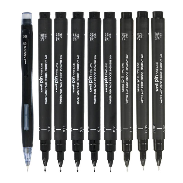 set 8 rotuladores calibrados iniciación al puntillismo